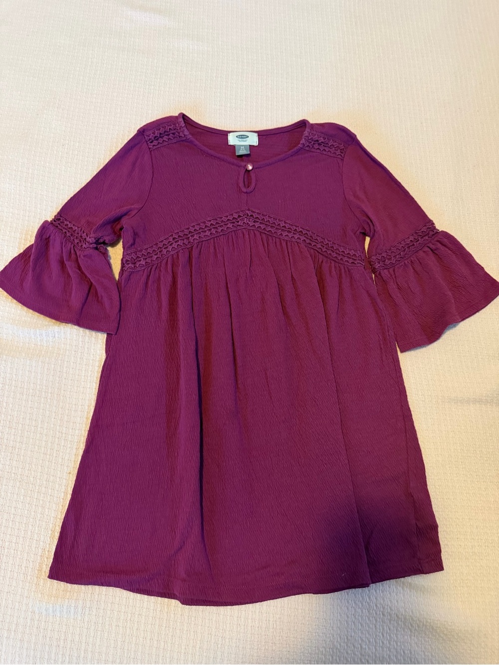 Old Navy Girls Plum Bell-Sleeve Dress